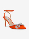 Steve Madden Oranžové dámske saténové lodičky Steve Madden