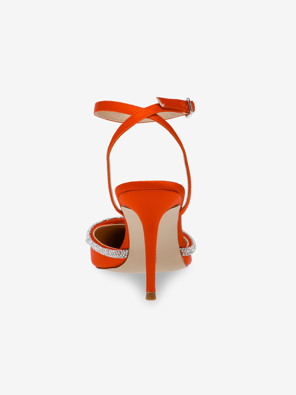 Steve Madden Oranžové dámske saténové lodičky Steve Madden