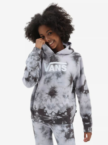 Vans Šedá dievčenská batikovaná mikina s kapucňou VANS