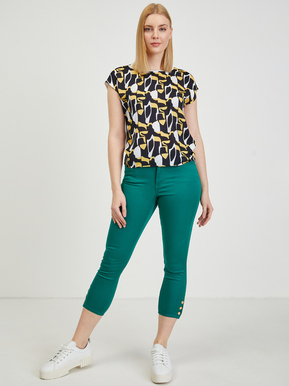 Orsay Žlto-modré dámske vzorované tričko ORSAY