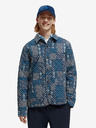 Scotch & Soda Modrá pánska prešívaná košeľová bunda Scotch & Soda so vzorom