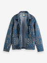 Scotch & Soda Modrá pánska prešívaná košeľová bunda Scotch & Soda so vzorom