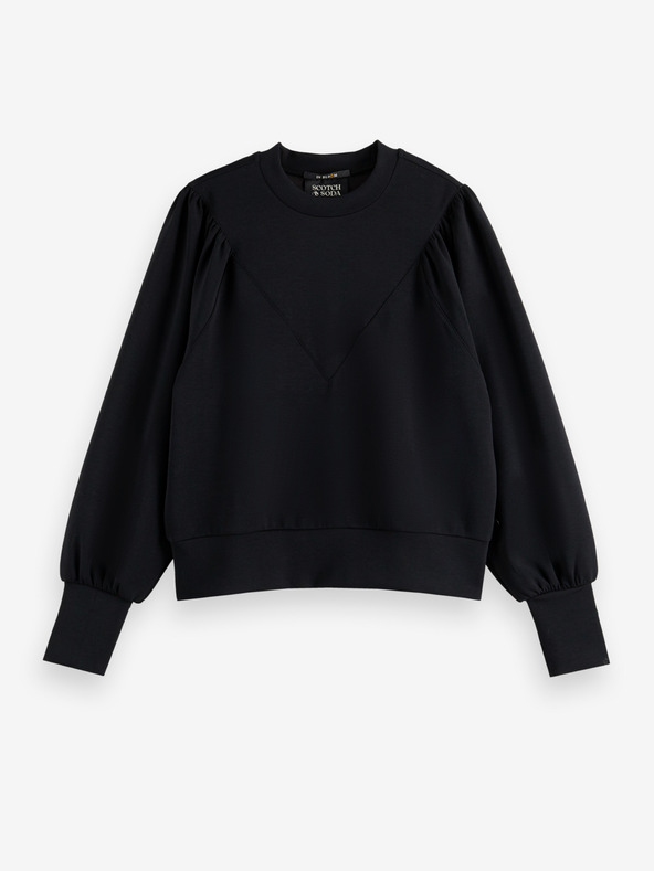 Scotch & Soda Čierna dámska mikina s balónovými rukávmi Scotch & Soda