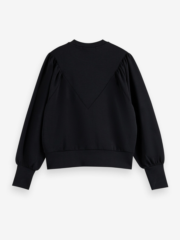 Scotch & Soda Čierna dámska mikina s balónovými rukávmi Scotch & Soda