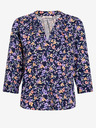 Orsay Fialová a modrá kvetinová blúzka s trojštvrťovými rukávmi ORSAY