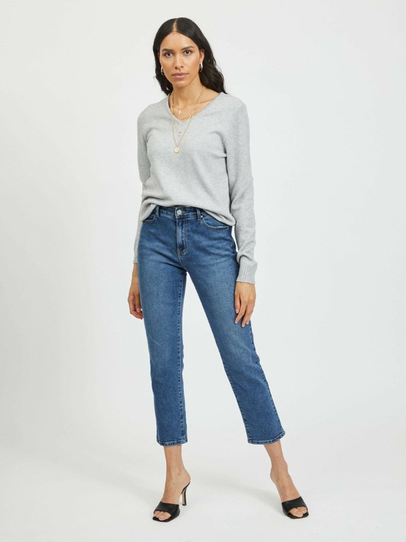 Vila Svetlosivý basic sveter VILA Viril