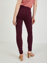 CAMAIEU Vínové dámske nohavice slim fit CAMAIEU
