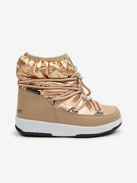 Moon Boot Dievčenské snehule Gold Moon Boot Low Nylon