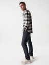 Salsa Jeans Bielo-čierna pánska kockovaná košeľa Salsa Jeans