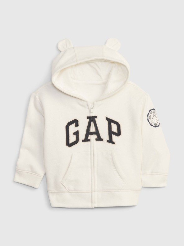 GAP Baby mikina logo s kapucňou GAP