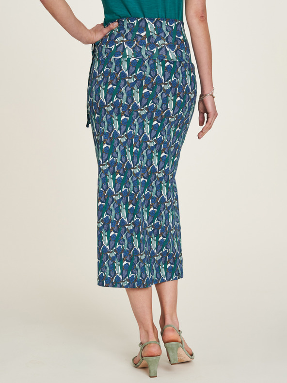 Tranquillo Modrá dámska kvetinová variabilná sukňa Tranquillo