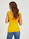 Orsay Žlté dámske tričko ORSAY s volánmi