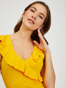 Orsay Žlté dámske tričko ORSAY s volánmi