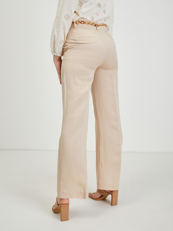 Orsay Béžové dámske kapri nohavice ORSAY s plátnom