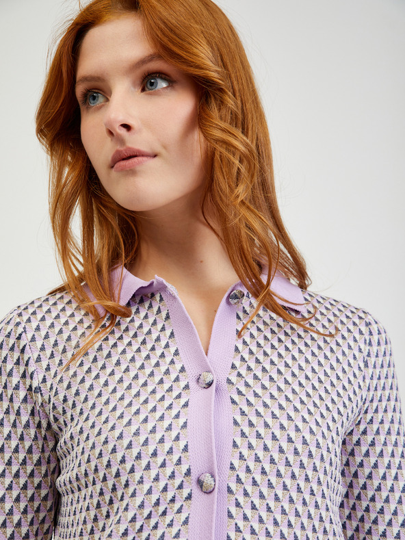 Orsay Svetlofialový dámsky vzorovaný kardigán ORSAY