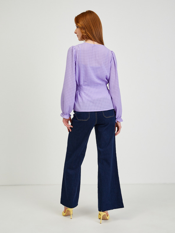 Orsay Svetlofialová dámska kockovaná blúzka ORSAY