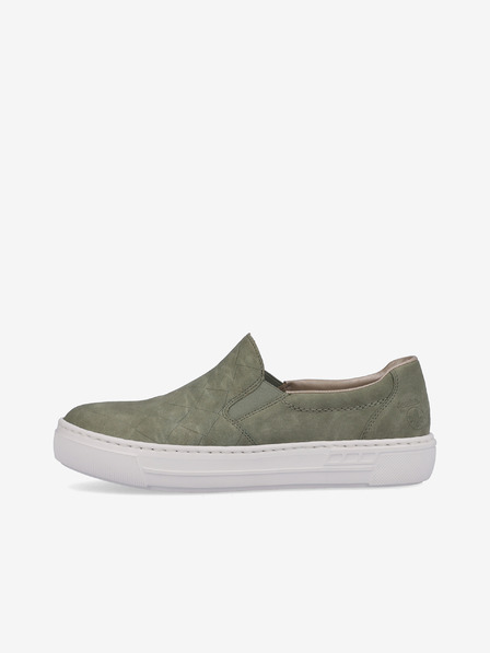 Rieker Zelené dámske slip on tenisky Rieker