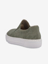 Rieker Zelené dámske slip on tenisky Rieker