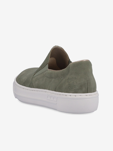Rieker Zelené dámske slip on tenisky Rieker