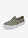 Rieker Zelené dámske slip on tenisky Rieker