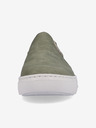 Rieker Zelené dámske slip on tenisky Rieker