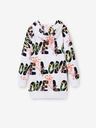 Desigual Desigual Flavia biela vzorovaná dievčenská mikina