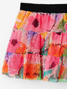 Desigual Desigual Flowers Ružová dievčenská kvetinová sukňa