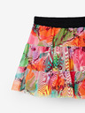 Desigual Desigual Flowers Ružová dievčenská kvetinová sukňa
