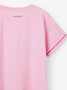 Desigual Ružové dievčenské tričko Desigual Pink Panther