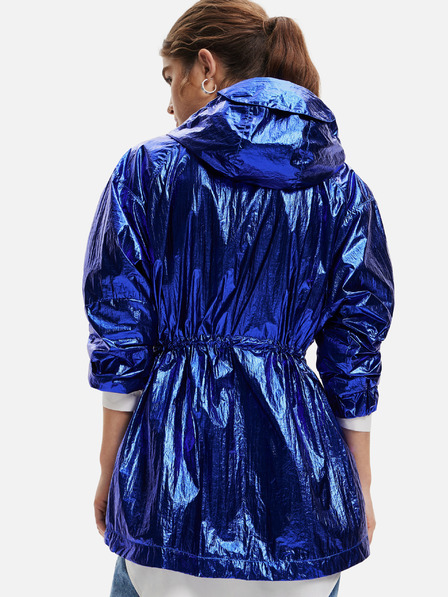 Desigual Modrá dámska metalická bunda Desigual Ontario