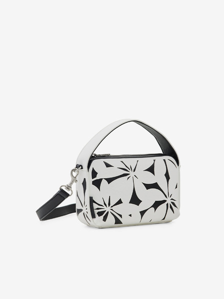 Desigual Čiernobiela dámska kvetinová kabelka Desigual Onyx Narbonne Mini kabelka