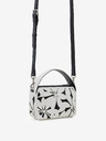 Desigual Čiernobiela dámska kvetinová kabelka Desigual Onyx Narbonne Mini kabelka