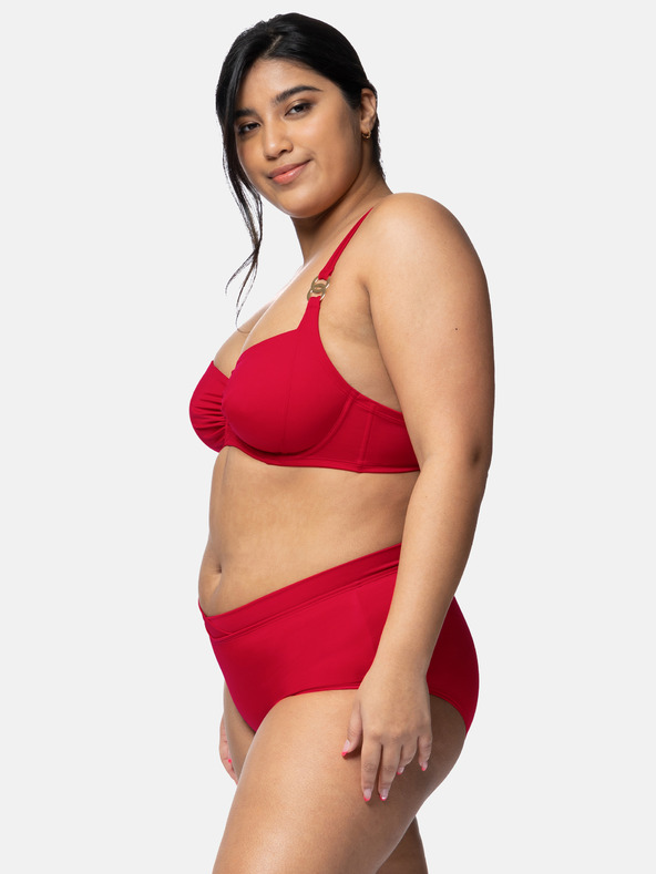 DORINA Červený dámsky spodný diel plaviek DORINA Opio