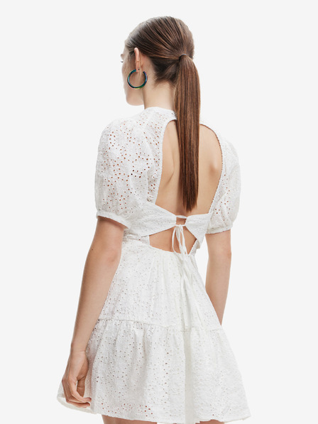Desigual Biele dámske vzorované šaty Desigual Limon