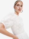 Desigual Biele dámske vzorované šaty Desigual Limon