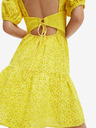 Desigual Žlté dámske vzorované šaty Desigual Limon