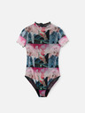 Desigual Dámske vzorované body Desigual Colibrí zelená a ružová