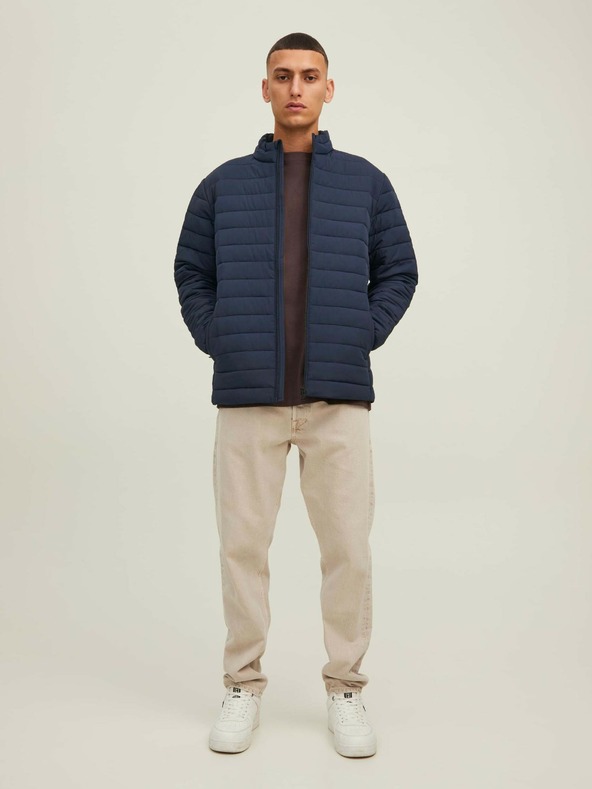 Jack & Jones Tmavomodrá prešívaná bunda Jack & Jones Puffer