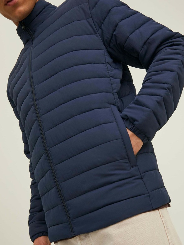 Jack & Jones Tmavomodrá prešívaná bunda Jack & Jones Puffer