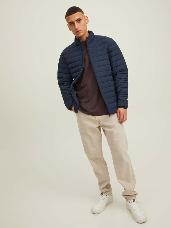 Jack & Jones Tmavomodrá prešívaná bunda Jack & Jones Puffer