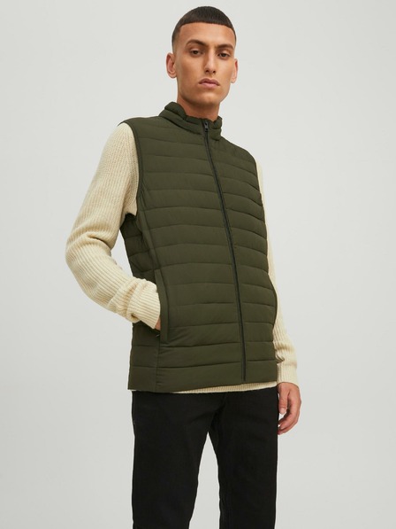 Jack & Jones Jack & Jones Khaki prešívaná vesta