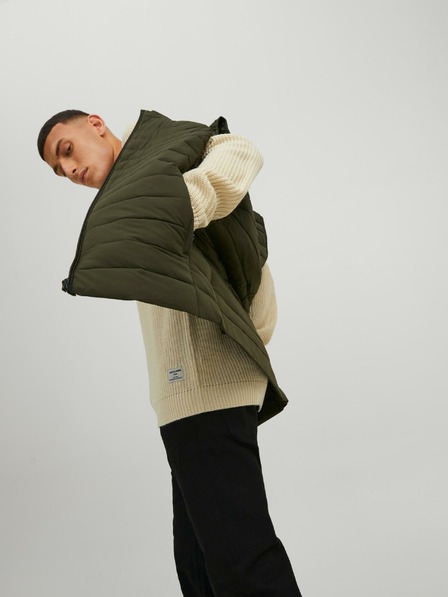Jack & Jones Jack & Jones Khaki prešívaná vesta