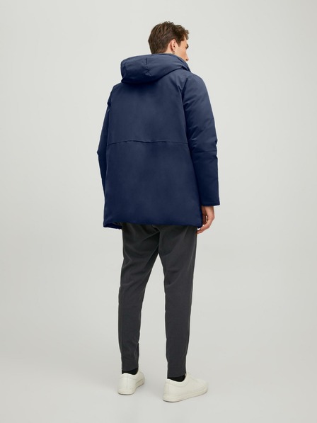 Jack & Jones Tmavomodrá bunda Jack & Jones Blatiger s kapucňou
