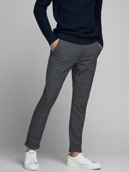 Jack & Jones Šedé vzorované nohavice Jack & Jones Marco