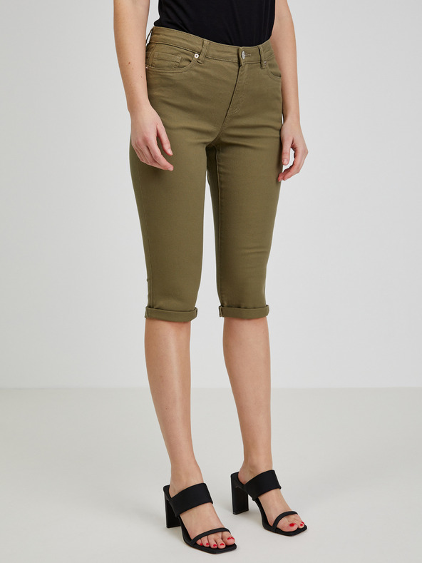Orsay Khaki dámske kapri nohavice ORSAY