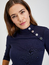 Orsay Tmavomodrý dámsky sveter s ozdobnými gombíkmi ORSAY