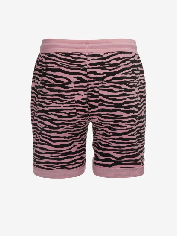 ALPINE PRO Ružové dámske vzorované teplákové šortky ALPINE PRO Lonia