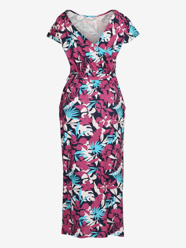 ALPINE PRO Modro-ružové dámske vzorované šaty ALPINE PRO CODDA