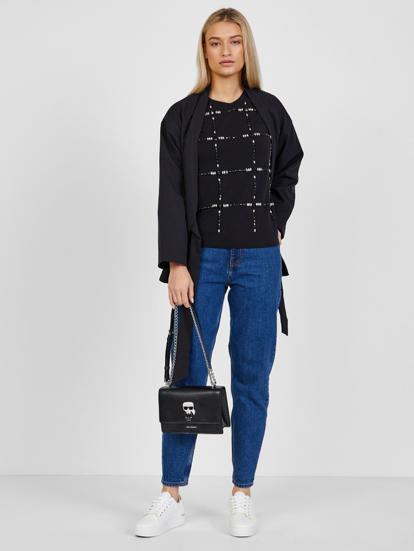 Liu Jo Čierna dámska vzorovaná košeľa Liu Jo