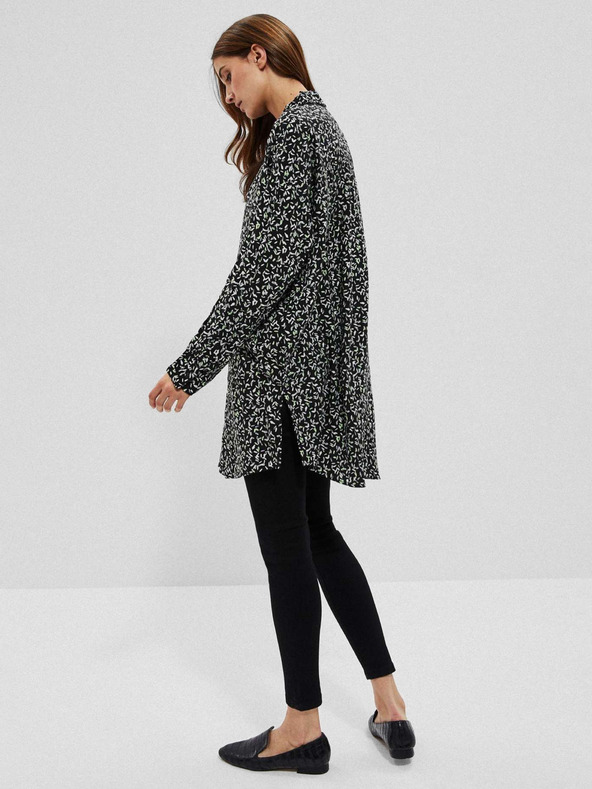 Moodo Čierne dámske tričko so vzorom Moodo